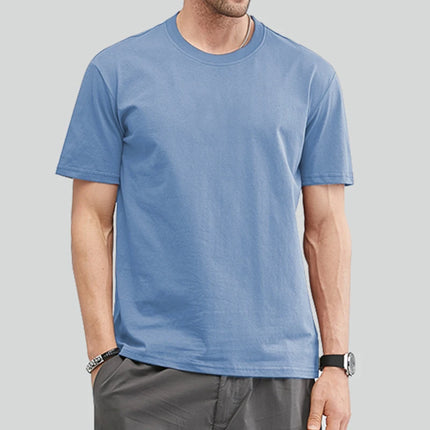 Unisex Basic T-skjorte i 100% Bomull – Oversized Ensfarget Topp for Menn, Kvinner og Ungdom | Komfortabel Sommertee