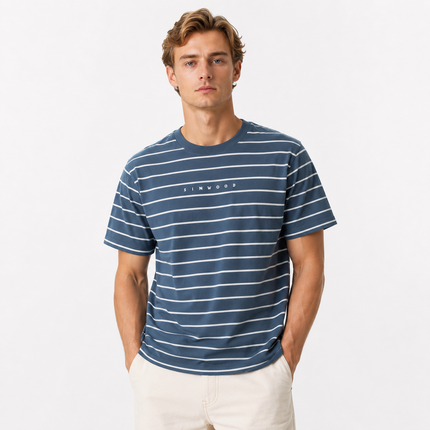 Oversized Stripet T-skjorte til Herre – Sorona® Sommer T-skjorte med Cool Feeling