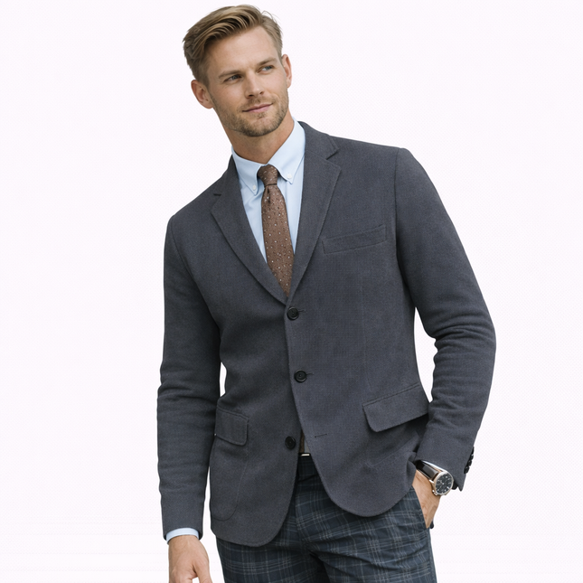 Britisk Inspirert Dressjakke for Menn – Slim Fit Blazer i Klassisk Design | Elegant Jakke til Høst og Vinter