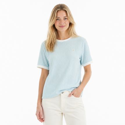 Strikket T-skjorte til Dame – Plissert Design & Casual Stil