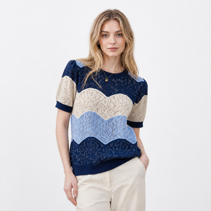 Lett Strikket Topp til Dame – Hollow Design & Sval Sommerstil