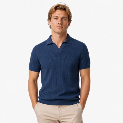 “Old Money” Polo T-skjorte til Herre – Klassisk & Elegant Stil