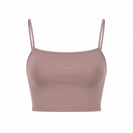 Svart Halter Crop Top til Dame – Ryggløs Sommertopp med Minimalistisk Design