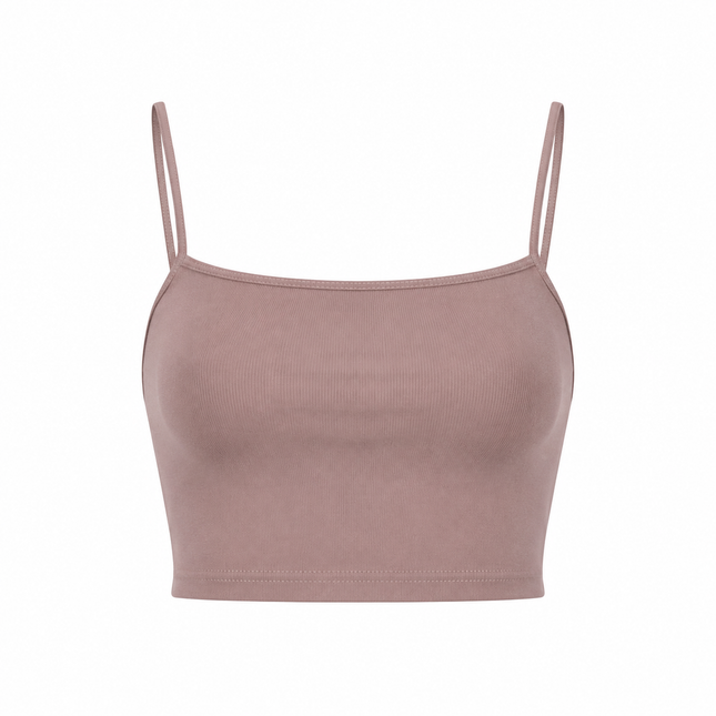 Svart Halter Crop Top til Dame – Ryggløs Sommertopp med Minimalistisk Design