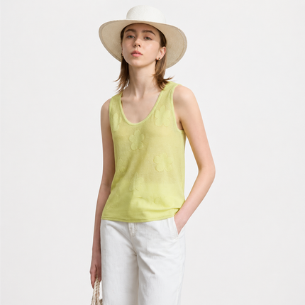 Strikket Camisole til Dame – U-hals & Elegant Sommer Basic
