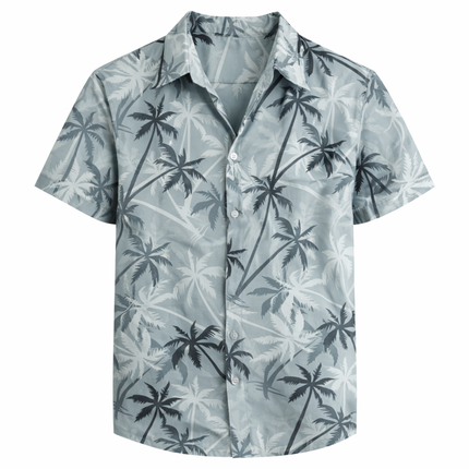 Hawaiisk Skjorte til Herre – Palmetrykk & Tropisk Sommerstil