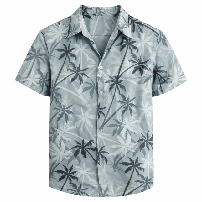 Hawaiisk Skjorte til Herre – Palmetrykk & Tropisk Sommerstil