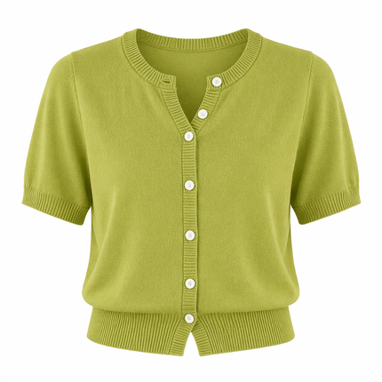 V-hals Topp til Dame – Mock Two-Piece Design & Slim Fit Sommerstil