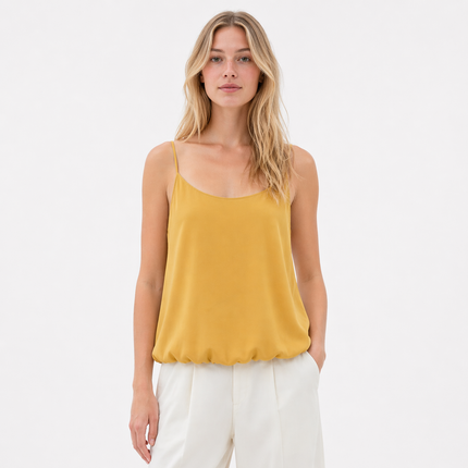 Sateng Camisole til Dame – U-hals & Elegant Spagettistropp Topp
