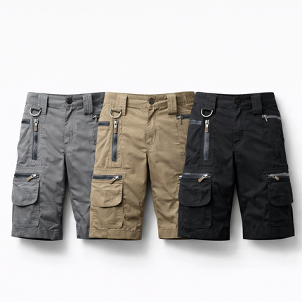 Taktische Herrenshorts mit hoher Taille – Militärstil, Sommer, sportliche Passform