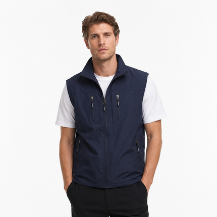 Outdoor Fiske- og Turvest til Herre – Mesh Vest med Flere Lommer