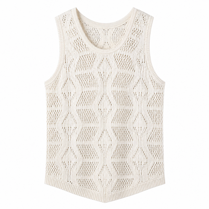 Strikket Vest til Herre – Vintage Hollow Design & Sommer Layering