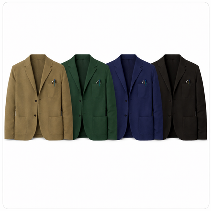 Herre Blazer – Klassisch erweiterte Dressjacke | Business Casual mit Jakkeslag & Lommer