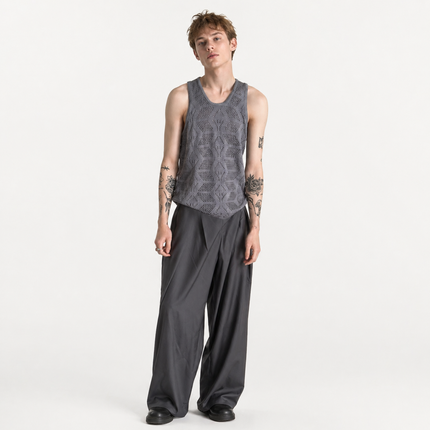 Strikket Vest til Herre – Vintage Hollow Design & Sommer Layering