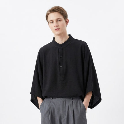 Oversized T-skjorte til Herre – Koreansk Streetwear med Dolman-ermer