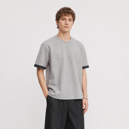 Kraftig T-skjorte til Herre – 260g Oversized med Drop Shoulder