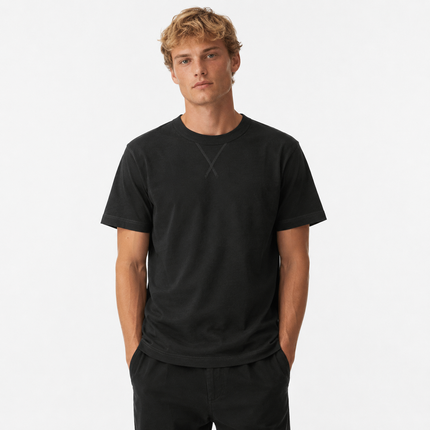 Heavyweight Slub Cotton T-skjorte til Herre – 300g Amekaji Tubular Tee