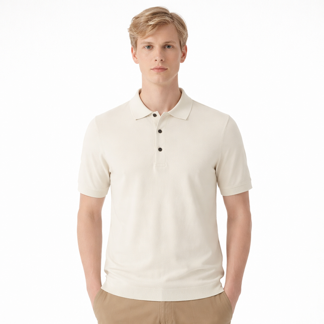 Merinoull Polo T-skjorte til Herre – 100% Merino, Strikket & Lett Sommerstil