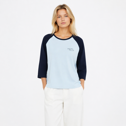 T-skjorte med Raglanermer til Dame – Color Block & Avslappet Sommerstil
