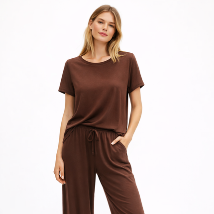 Lett Pysjsett for Kvinner i Modal – Kortermet Nattøy i Mykt Stoff | Sommerlig Loungewear i Store Størrelser (M–XXL, 2025)