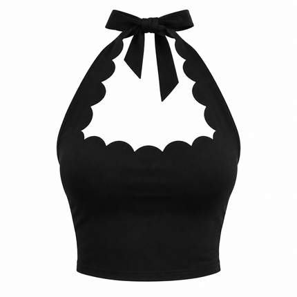 Elegant ensfarget camisole for kvinner med smale stropper og ermeløst design