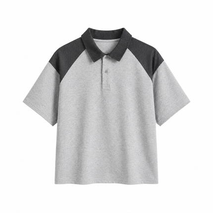 Polo T-skjorte til Herre – Kortermet Pikéskjorte med Patchwork-detaljer