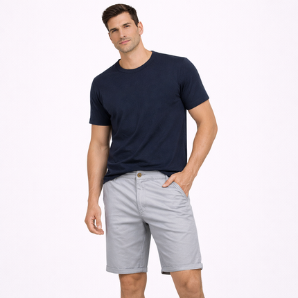 Herreshorts i 100% Bomull – Ensfargede, Komfortable og Stilrene til Sommer, Fritid og Casual Business