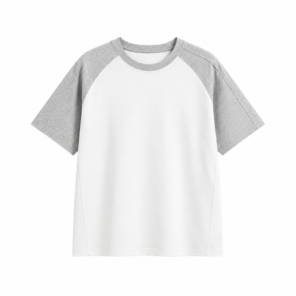 T-skjorte til Herre – Color Block Raglan T-skjorte med Avslappet Passform