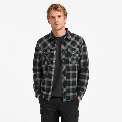 Rutete Skjorte til Herre – Langermet Bomull i Retro Outdoor Stil