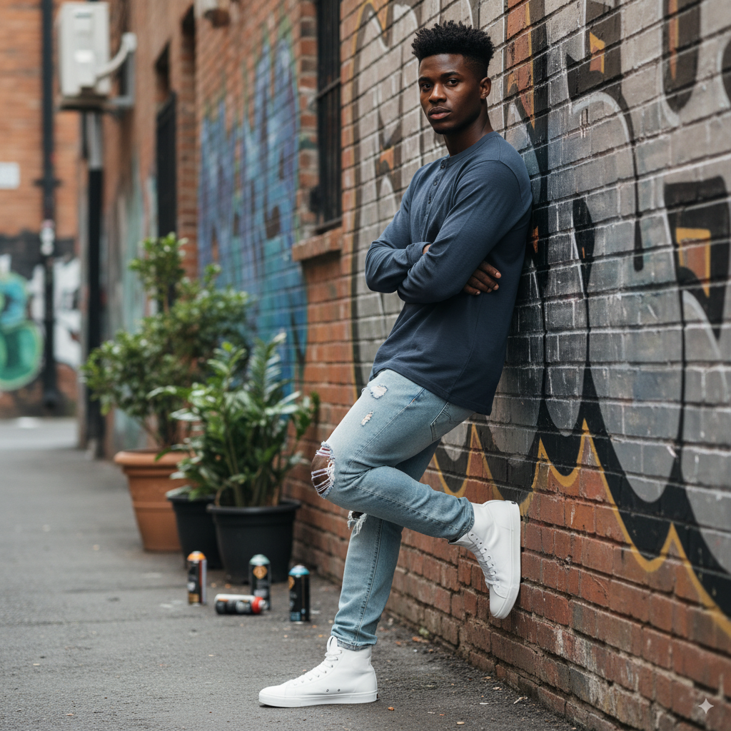 T-skjorte til Herre – 100% Bomull, Heavyweight 320g, Langermet