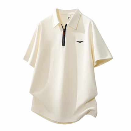 Polo T-skjorte til Herre – Half Placket & Løs Business Casual Stil