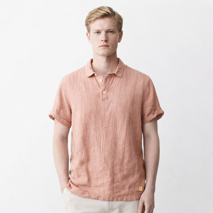 Kortermet Linskjorte til Herre – 100% Lin, Lett & Pustende (M–3XL)
