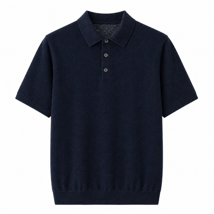 Kasjmir Polo T-skjorte til Herre – 100% Ren Kasjmir & Premium Komfort