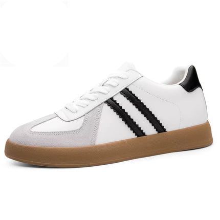 Eksklusive Herresneakers i Ekte Skinn – Skjult Hælløft på 7 cm for Økt Høyde og Stil
