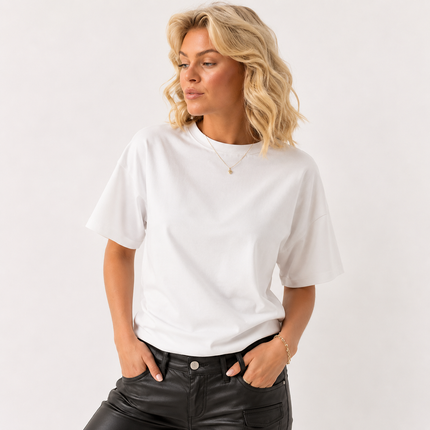 Grå Cropped T-skjorte til Dame – Figurnær Streetwear Sommertopp