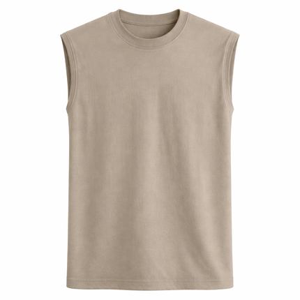 Bomullssinglet til Herre – 100% Bomull, Slim Fit & Perfekt for Trening