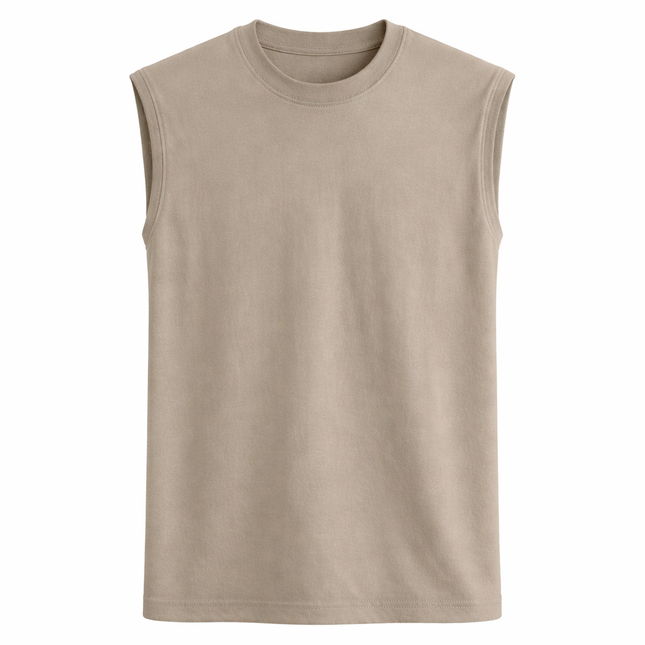 Bomullssinglet til Herre – 100% Bomull, Slim Fit & Perfekt for Trening