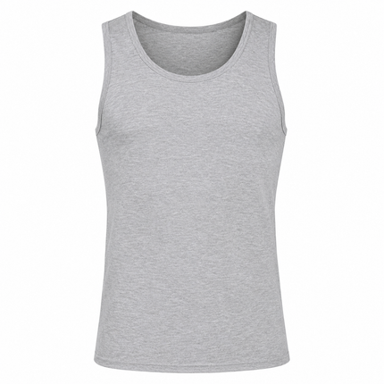 Bomulls Tank Top til Herre – Plus Size Fitness Singlet for Sommer