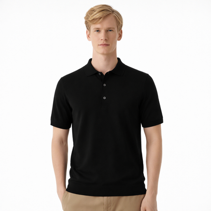 Merinoull Polo T-skjorte til Herre – 100% Merino, Strikket & Lett Sommerstil