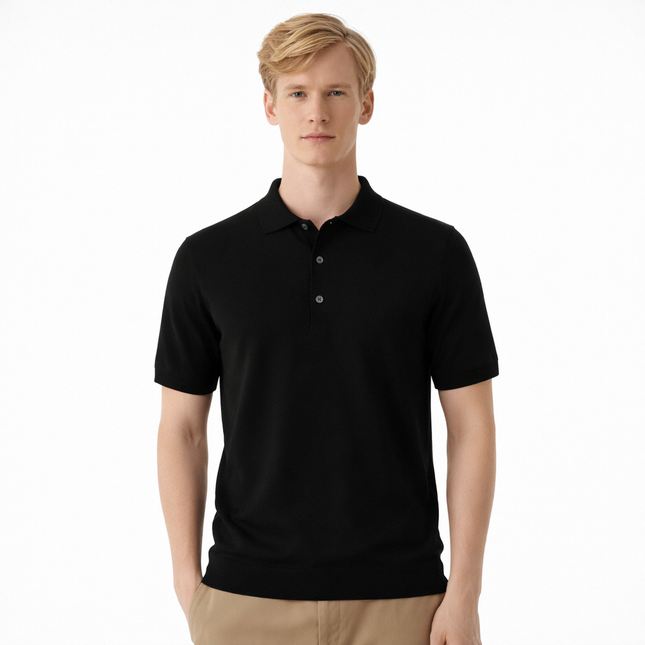 Merinoull Polo T-skjorte til Herre – 100% Merino, Strikket & Lett Sommerstil