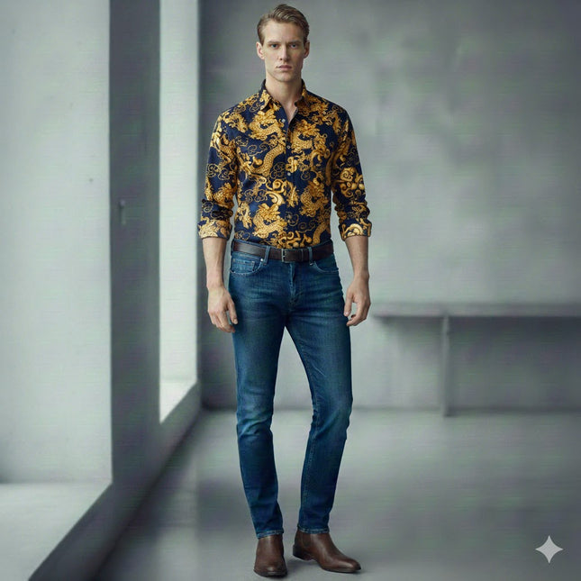 Vinter Skjorte for Menn – Tykk Flanellskjorte med Pelsfôr | Varm, Klassisk Rutete Skjorte til Hverdags og Formell Bruk